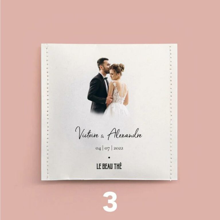 Sachets de thé bio personnalisés pour votre Mariage