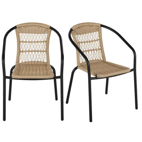 chaises-de-jardin-en-acier-noir-et-rsine-tresse-x2-maisons-du-monde