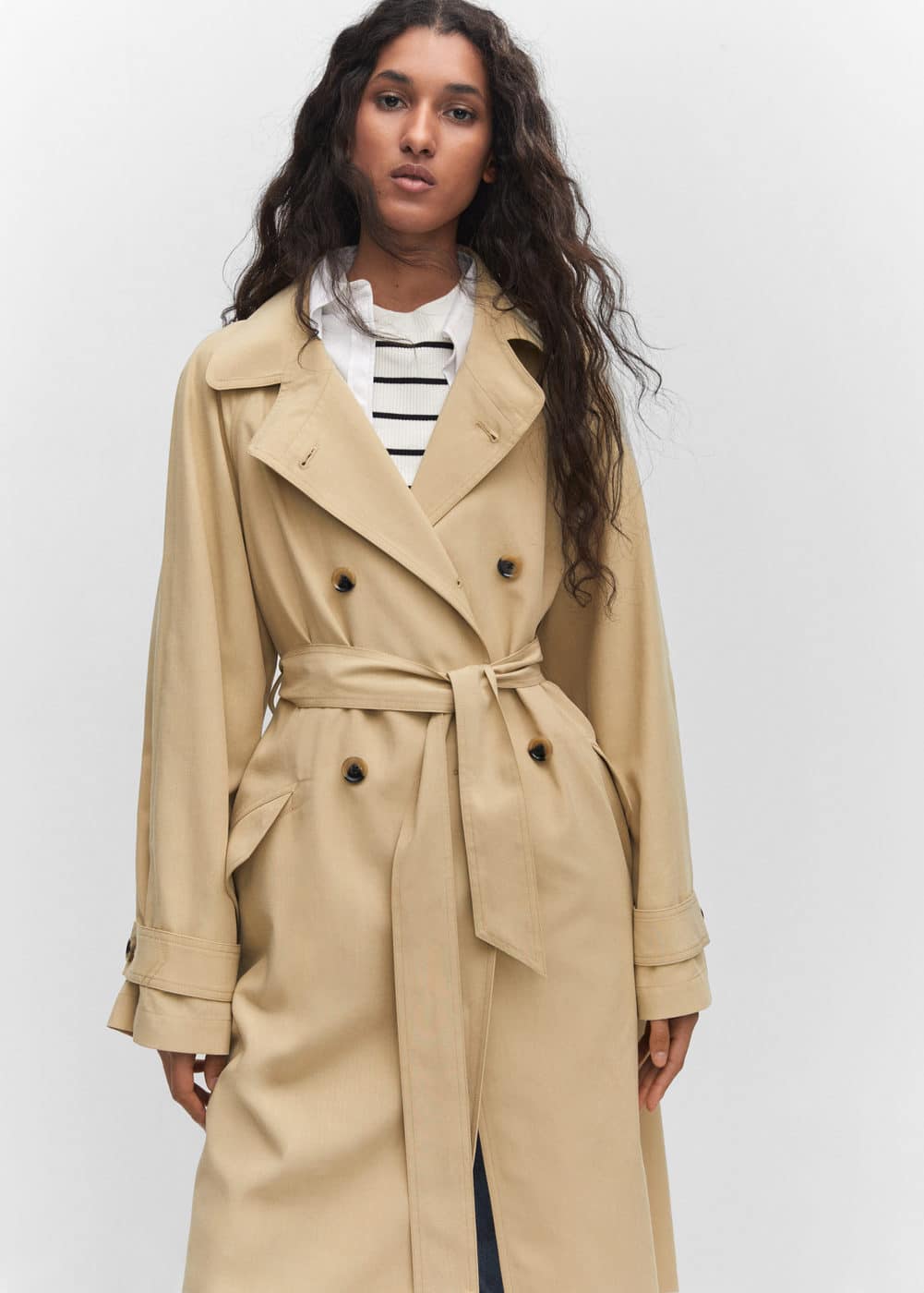 trench-fluide-tencel-femme-mango