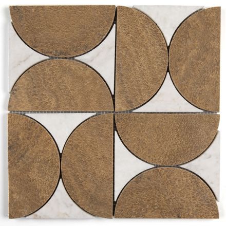 mosaque-245x245-cm-crme-et-wood-circle