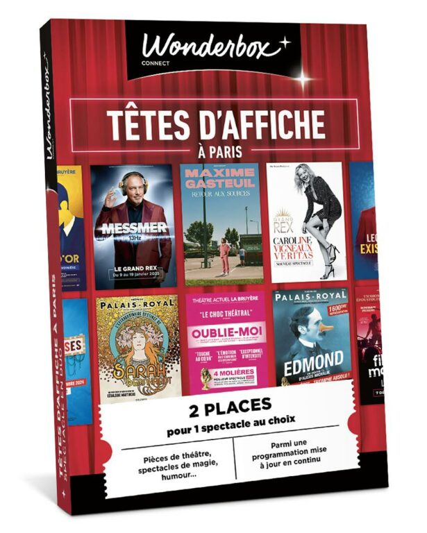 Coffret cadeau places de spectacle Paris