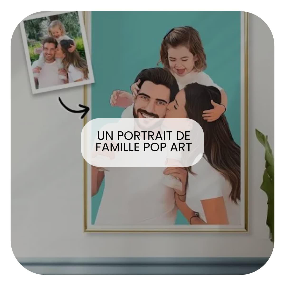 Cadeau Fête des Mères pour jeune maman : portrait de famille