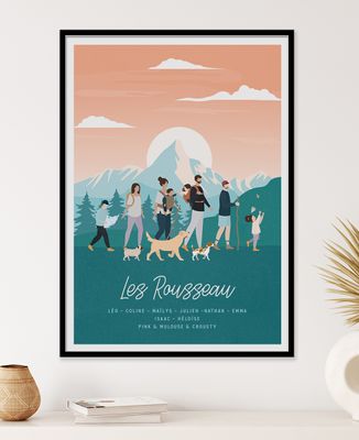 affiche-famille-en-balade-personnalis-monsieur-t-shirt