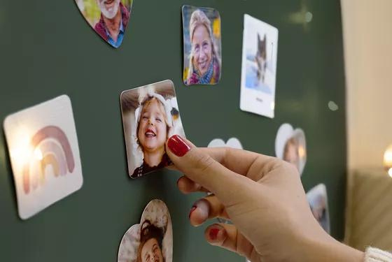 Magnets photo aimantées et personnalisées pour le frigo