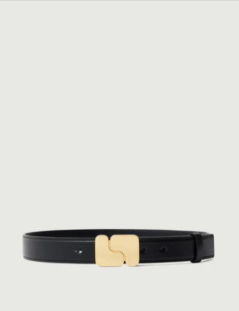 Ceinture cuir femme tendance noir ou camel