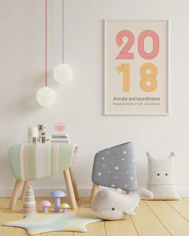 Affiche naissance cadeau