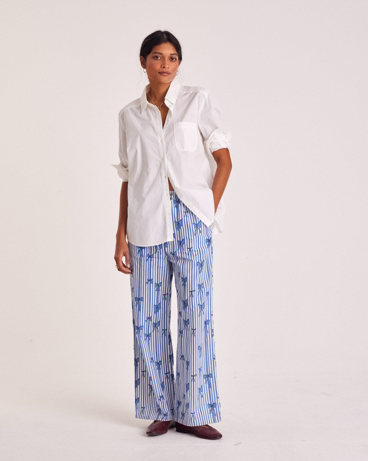 pantalon-lisea-imprim-noeuds-bleu